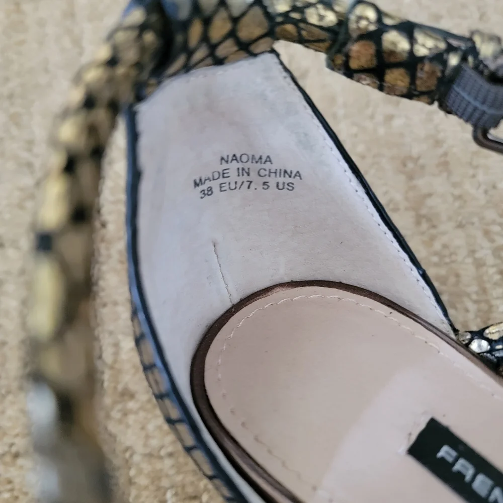 French Connection Naoma T-Strap Sandals, Size 7.5